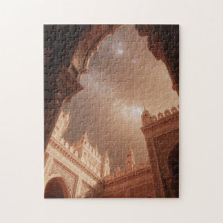 Golden Sky Courtyard – Starlit Serenity Jigsaw Puzzle
