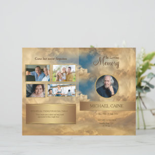 Golden Sky Funeral Program Template