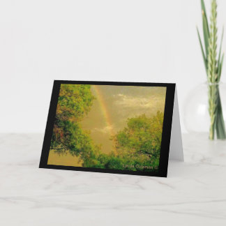 Golden Sky Rainbow Card