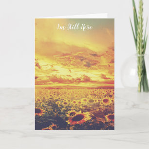 Golden Sky, Sunflowers & Comfort Poem Sympathy Card