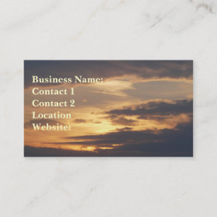 Golden Sky-Sunset Clouds Business Card