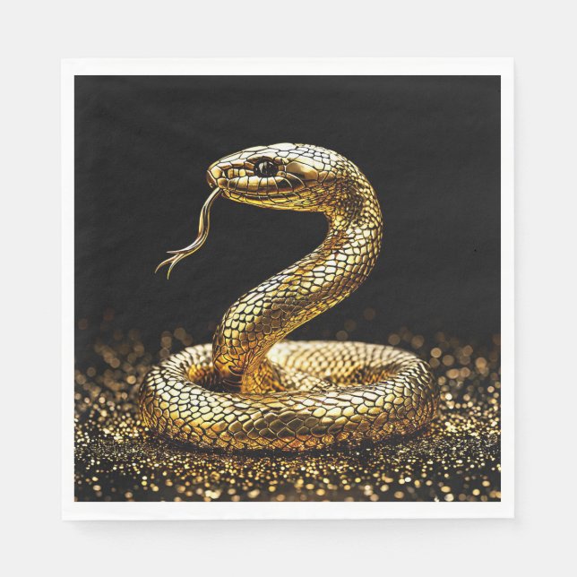 Golden snake napkin (Front)