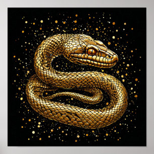 Golden snake poster