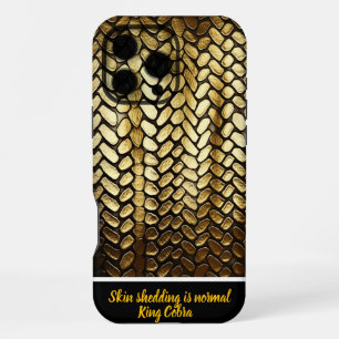 Golden snake skins glistening in warm sunlight iPhone 16 pro max case