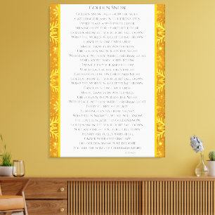 Golden Snow Canvas Print