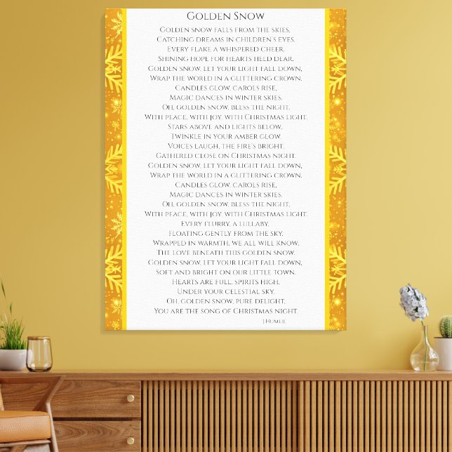 Golden Snow Canvas Print (Insitu(LivingRoom))