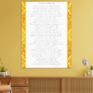 Golden Snow Canvas Print