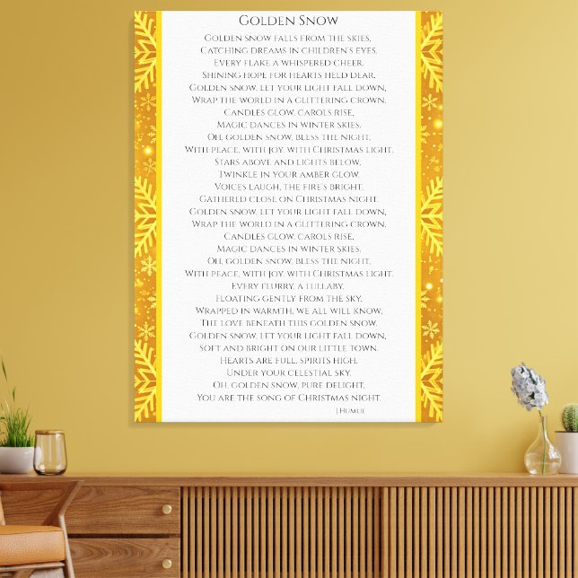 Golden Snow Canvas Print (Insitu(LivingRoom))