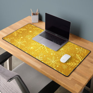 Golden Snow Desk Mat