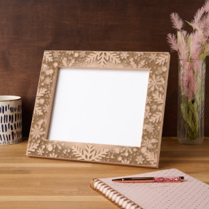 Golden Snow Etched Frames