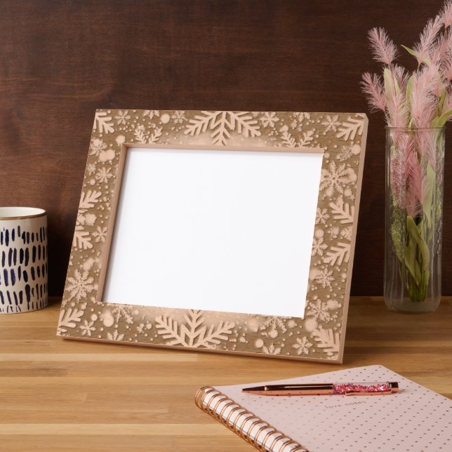 Golden Snow Etched Frames (Left)