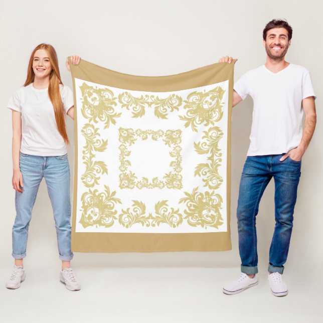 Golden Snow Fleece Blanket (In Situ)