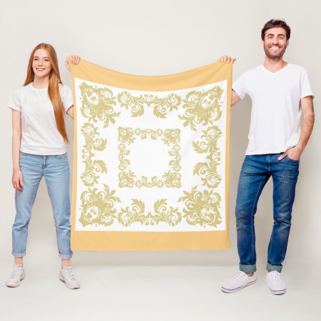 Golden Snow Fleece Blanket (In Situ)