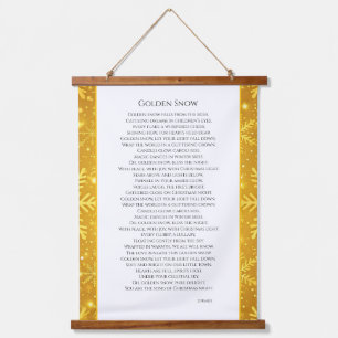 Golden Snow Hanging Tapestry