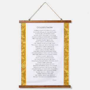 Golden Snow Hanging Tapestry