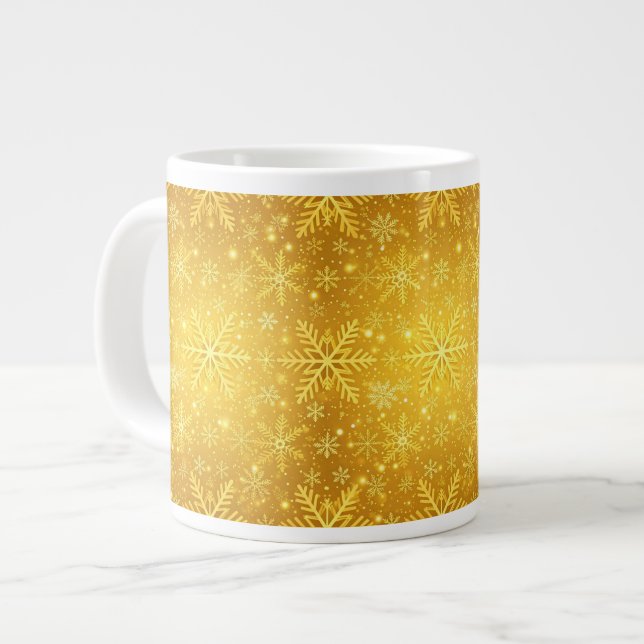 Golden Snow Large Coffee Mug (Front Left)