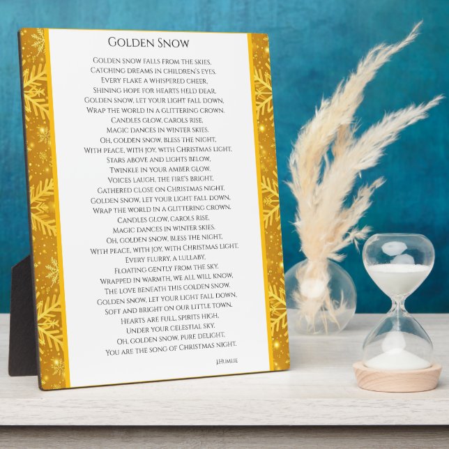Golden Snow Plaque (Side)