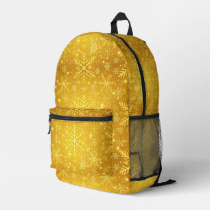 Golden Snow Printed Backpack