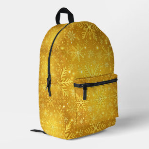 Golden Snow Printed Backpack