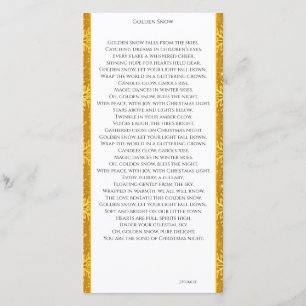 Golden Snow Thank You Card