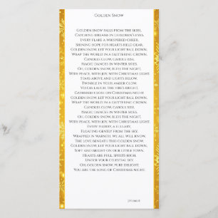 Golden Snow Thank You Card