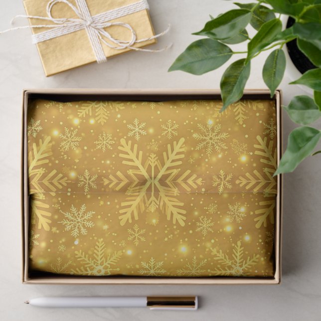Golden Snow Tissue Paper (Gift)