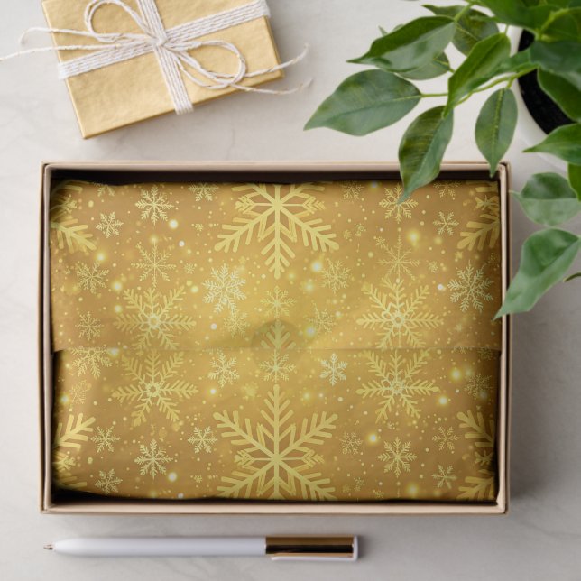 Golden Snow Tissue Paper (Gift)