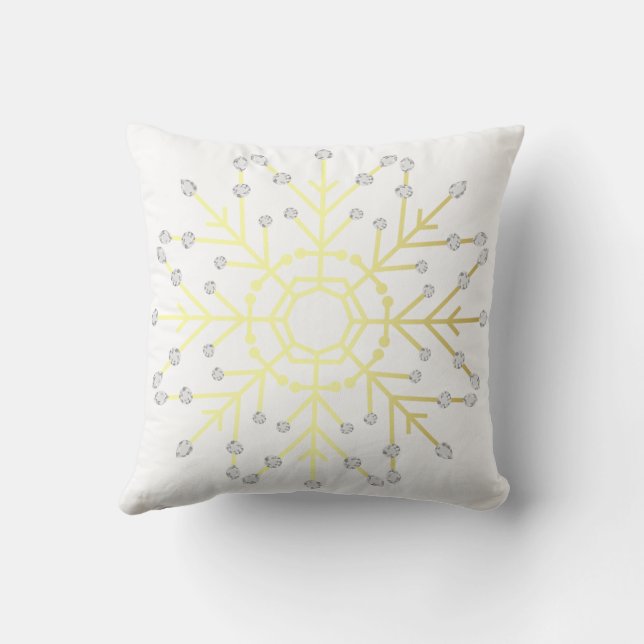 Golden Snowflake  Cushion (Back)
