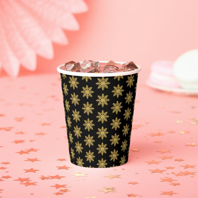 Golden Snowflake Paper Cup (Insitu)