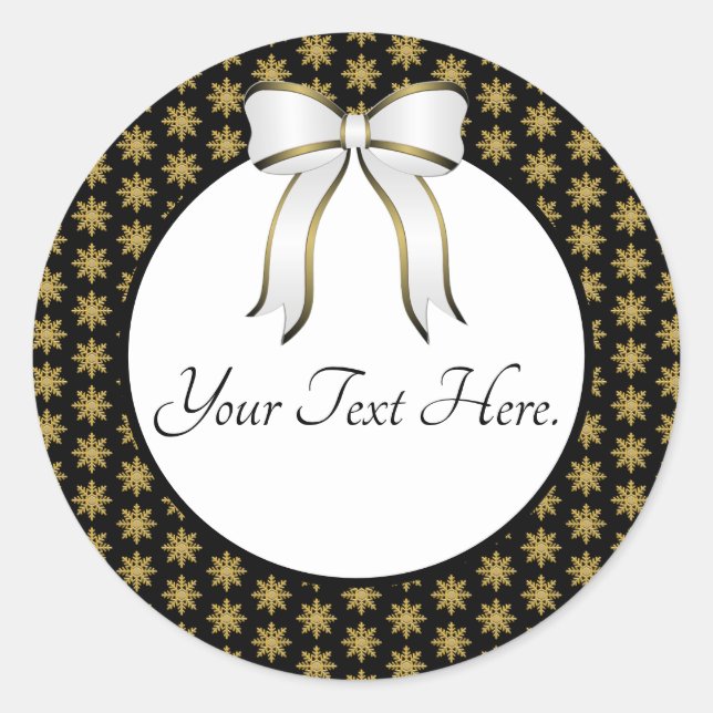 Golden Snowflake Sticker (Front)