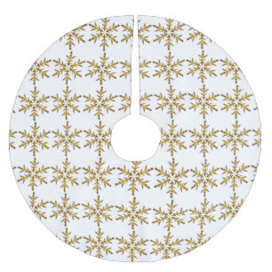 Golden Snowflake Tree Skirt