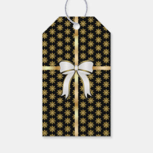 Golden Snowflake Wine Gift Tag
