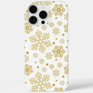 Golden snowflakes iPhone 16 pro max case
