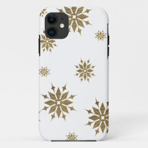 Golden snowflakes iPhone 11 case