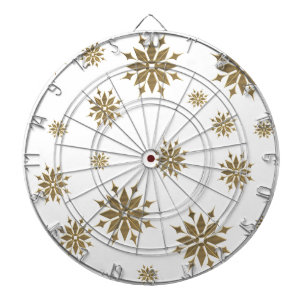 Golden snowflakes dartboard