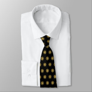 Golden Snowflakes neck tie