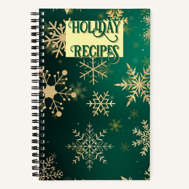 Golden Snowflakes Notebook (Front)