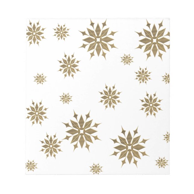 Golden snowflakes notepad (Front)
