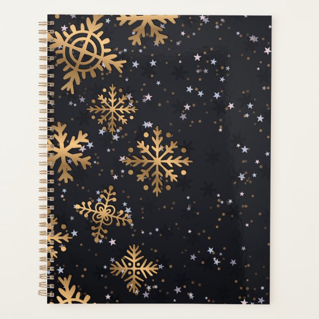 Golden snowflakes planner (Front)