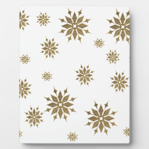 Golden snowflakes plaque