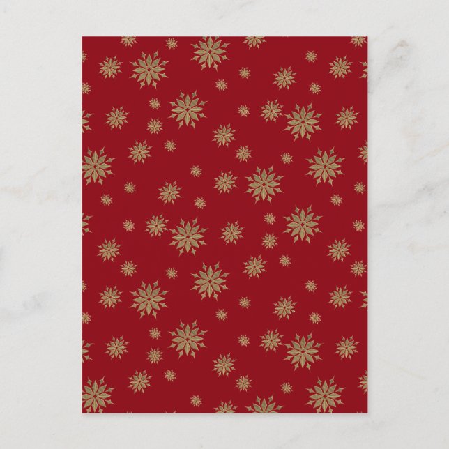 Golden snowflakes postcard (Front)