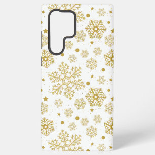 Golden snowflakes samsung galaxy case