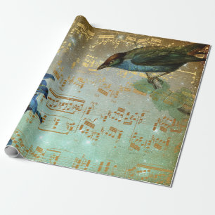 Golden Song Music Matte Wrapping Paper