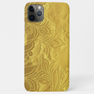 Golden Sophisticated & Elegant Embossed Design iPhone 11 Pro Max Case