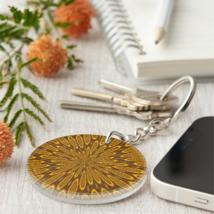 Golden Space Key Ring