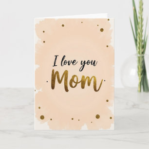 Golden Sparkle Mum Card