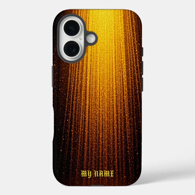 Golden Sparkling Light Shower Case-Mate iPhone Case (Back)