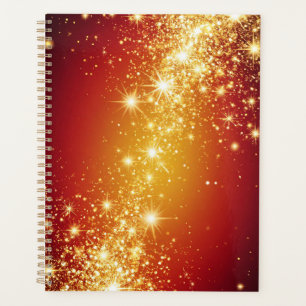 Golden Sparkling Stars Planner