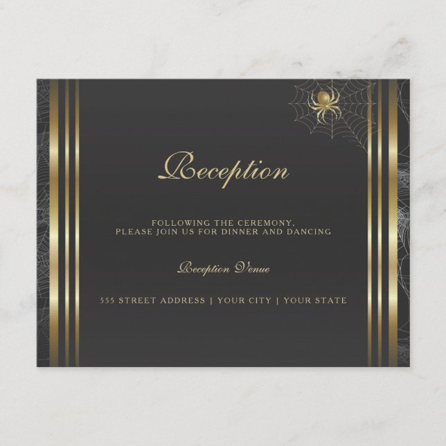 Golden Spiders Reception Enclosure Card (Front)