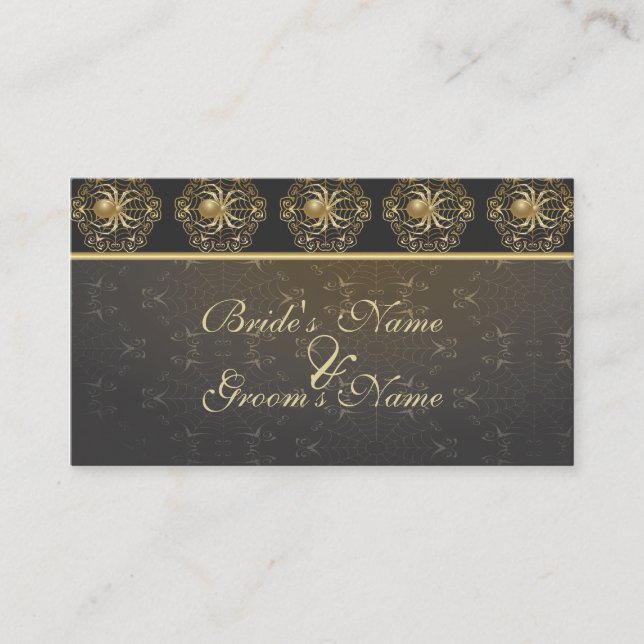 Golden Spiders Website Wedding Card (Front)